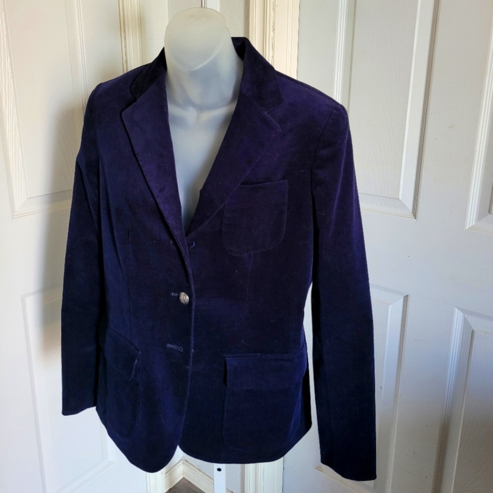 Chaps Navy Cordouroy Blazer